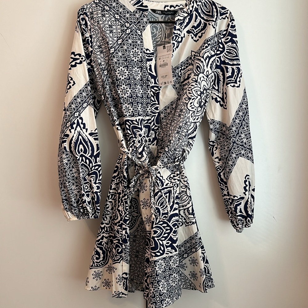 Zara Printed Mini Dress NWT - Picture 5 of 6